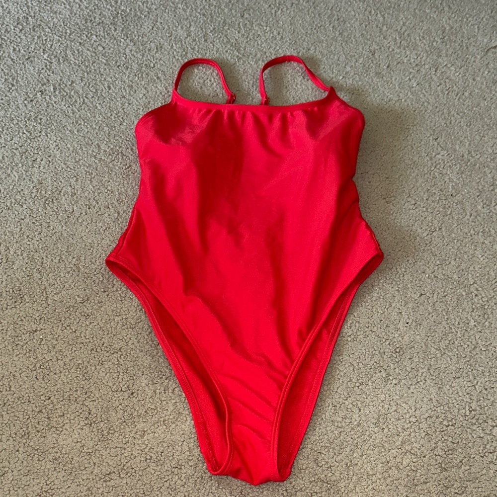 Red One-Piece Swimsuit - Classic